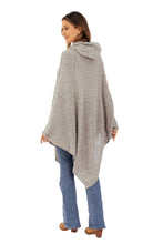 Load image into Gallery viewer, Knit Alpaca Blend Hooded Poncho in Taupe from Peru - Adventurous Style in Taupe | NOVICA