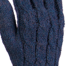 Load image into Gallery viewer, 100% Alpaca Gloves in Indigo from Peru - Winter Delight in Indigo | NOVICA