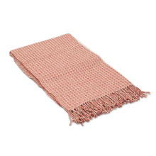 Load image into Gallery viewer, Warm Alpaca Blend Throw Crafted in Peru - Cozy Combination in Flame | NOVICA