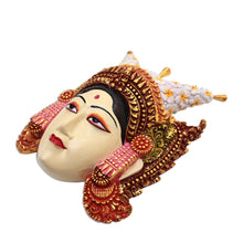 Load image into Gallery viewer, Hand-Painted Wood Wall Sculpture of Balinese Royalty - Tapel Kraton | NOVICA