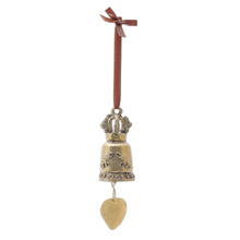 Load image into Gallery viewer, Elephant-Themed Brass Bell Crafted in Thailand - Golden Elephant Song | NOVICA