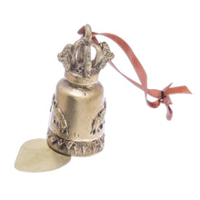 Load image into Gallery viewer, Elephant-Themed Brass Bell Crafted in Thailand - Golden Elephant Song | NOVICA