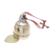 Load image into Gallery viewer, Simple Brass Bell Crafted in Thailand - Golden Sound | NOVICA