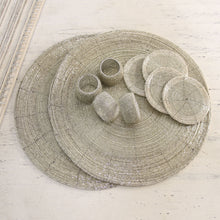 Load image into Gallery viewer, Glass Beaded Table Setting in Silver from India (12 Piece) - Elegance in Silver | NOVICA