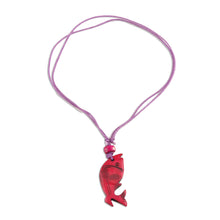 Load image into Gallery viewer, Fish-Themed Pendant Necklace from India - Blissful Fish | NOVICA