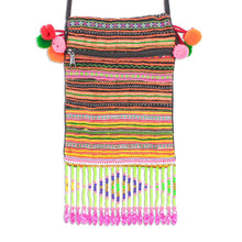 Load image into Gallery viewer, Striped Hmong Cotton Blend Sling from Thailand - Hmong Stripes | NOVICA