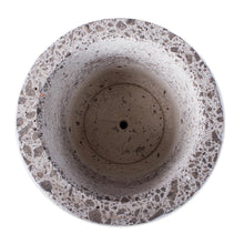 Load image into Gallery viewer, Striped Reclaimed Stone Flower Pot from Mexico - Plant Barrel | NOVICA