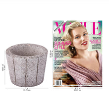 Load image into Gallery viewer, Striped Reclaimed Stone Flower Pot from Mexico - Plant Barrel | NOVICA