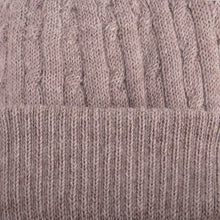 Load image into Gallery viewer, Dusty Rose Pink 100% Alpaca Soft Cable Knit Hat from Peru - Comfy in Pink | NOVICA