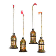 Load image into Gallery viewer, Leaf Motif Wood Ornaments from India (Set of 4) - Valley Leaves | NOVICA