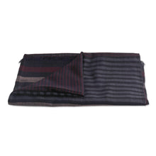 Load image into Gallery viewer, Handwoven Cotton Scarf with Subdued Stripes from India - Subdued Stripes | NOVICA