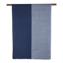 Load image into Gallery viewer, Indigo Viscose Shawl Crafted in India - Indigo Enchantment | NOVICA