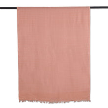 Load image into Gallery viewer, Peach and Blush Patterned Viscose Shawl from India - Glamorous Diamonds | NOVICA