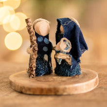 Load image into Gallery viewer, Natural Fiber Nativity Sculpture with Indigo Cotton Accents - Dream of Love | NOVICA