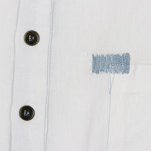 Load image into Gallery viewer, Henley-Style Men's Cotton Blend Shirt in White from India - Casual Man in White | NOVICA