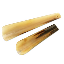 Load image into Gallery viewer, Natural Horn Shoehorns from India (Pair) - Refined Stroll | NOVICA
