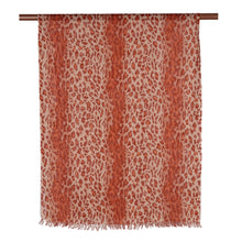 Load image into Gallery viewer, Cheetah Print Wool Shawl from India - Cheetah Elegance | NOVICA