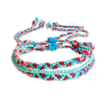 Load image into Gallery viewer, Artisan Crafted Glass Beaded Macrame Bracelet - Colorful Fiesta | NOVICA
