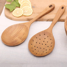 Load image into Gallery viewer, Teak Wood Serving Spoons Crafted in Bali - Elegant Service | NOVICA