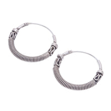 Load image into Gallery viewer, Sterling Silver Hoop Earrings Crafted in Thailand (Set of 3) - Thai Patterns | NOVICA