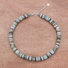 Load image into Gallery viewer, Jade Beaded Necklace in Green from Thailand - Elegant Stones in Green | NOVICA