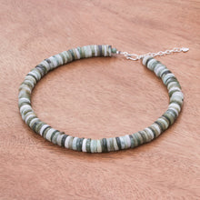 Load image into Gallery viewer, Jade Beaded Necklace in Green from Thailand - Elegant Stones in Green | NOVICA