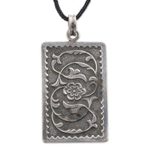 Load image into Gallery viewer, Artisan Crafted Sterling Silver Floral Pendant - Ancient Beauty | NOVICA