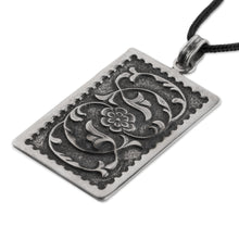 Load image into Gallery viewer, Artisan Crafted Sterling Silver Floral Pendant - Ancient Beauty | NOVICA