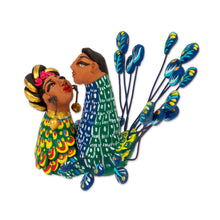 Load image into Gallery viewer, Peacock-Themed Ceramic Nahual Sculpture from Mexico - Pair of Nahuales | NOVICA