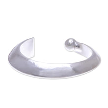 Load image into Gallery viewer, Hill Tribe Sterling SIlver Crescent Cuff Bracelet - Crescent Point | NOVICA