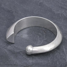 Load image into Gallery viewer, Hill Tribe Sterling SIlver Crescent Cuff Bracelet - Crescent Point | NOVICA