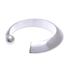 Load image into Gallery viewer, Hill Tribe Sterling SIlver Crescent Cuff Bracelet - Crescent Point | NOVICA