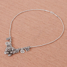 Load image into Gallery viewer, Hill Tribe Beaded Silver Flower Necklace - Garden in Bloom | NOVICA