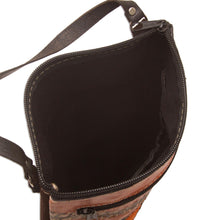 Load image into Gallery viewer, Llama Pattern Leather Accented Suede Sling in Brown - Mountain Llama | NOVICA