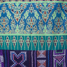 Load image into Gallery viewer, Black and Multi-Color Patterned Cotton Blend Shoulder Bag - Vibrant Gardens | NOVICA