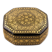 Load image into Gallery viewer, Artisan Crafted Papier Mache Decorative Box - Kashmir Black | NOVICA