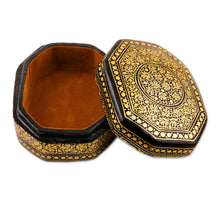 Load image into Gallery viewer, Artisan Crafted Papier Mache Decorative Box - Kashmir Black | NOVICA