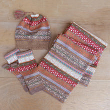 Load image into Gallery viewer, Earth-Tone 100% Alpaca Wrap Scarf from Peru - Inca Earth | NOVICA