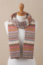 Load image into Gallery viewer, Earth-Tone 100% Alpaca Wrap Scarf from Peru - Inca Earth | NOVICA