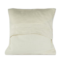 Load image into Gallery viewer, Ecru Hand Woven Cotton Cushion Cover - Mountains and Valleys in Ecru | NOVICA