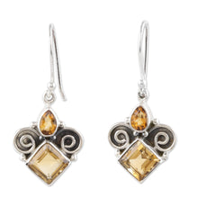 Load image into Gallery viewer, Citrine Dangle Earrings Handmade in India - Paramount | NOVICA
