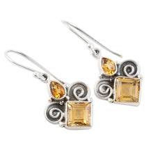 Load image into Gallery viewer, Citrine Dangle Earrings Handmade in India - Paramount | NOVICA
