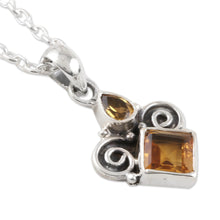 Load image into Gallery viewer, Citrine Birthstone Pendant Necklace - Paramount | NOVICA
