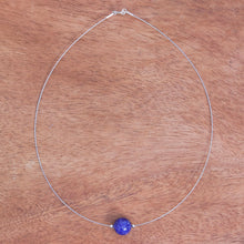 Load image into Gallery viewer, Lapis Lazuli Modern Pendant Necklace from Thailand - Modern Mood | NOVICA