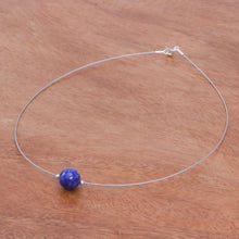 Load image into Gallery viewer, Lapis Lazuli Modern Pendant Necklace from Thailand - Modern Mood | NOVICA