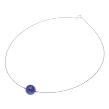 Load image into Gallery viewer, Lapis Lazuli Modern Pendant Necklace from Thailand - Modern Mood | NOVICA
