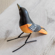 Load image into Gallery viewer, Handcrafted Posable Ceramic Baltimore Oriole Figurine - Baltimore Oriole | NOVICA