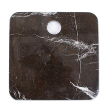 Load image into Gallery viewer, Square Black Marble Cheese or Chopping Board - Plateau in Black | NOVICA