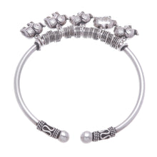 Load image into Gallery viewer, Elephant Charm Cuff Crafted in Sterling Silver - Parade of Pachyderms | NOVICA