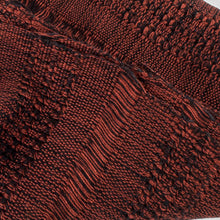 Load image into Gallery viewer, Deep Rust Rayon Scarf Hand Woven in Guatemala - Color and Texture in Rust | NOVICA